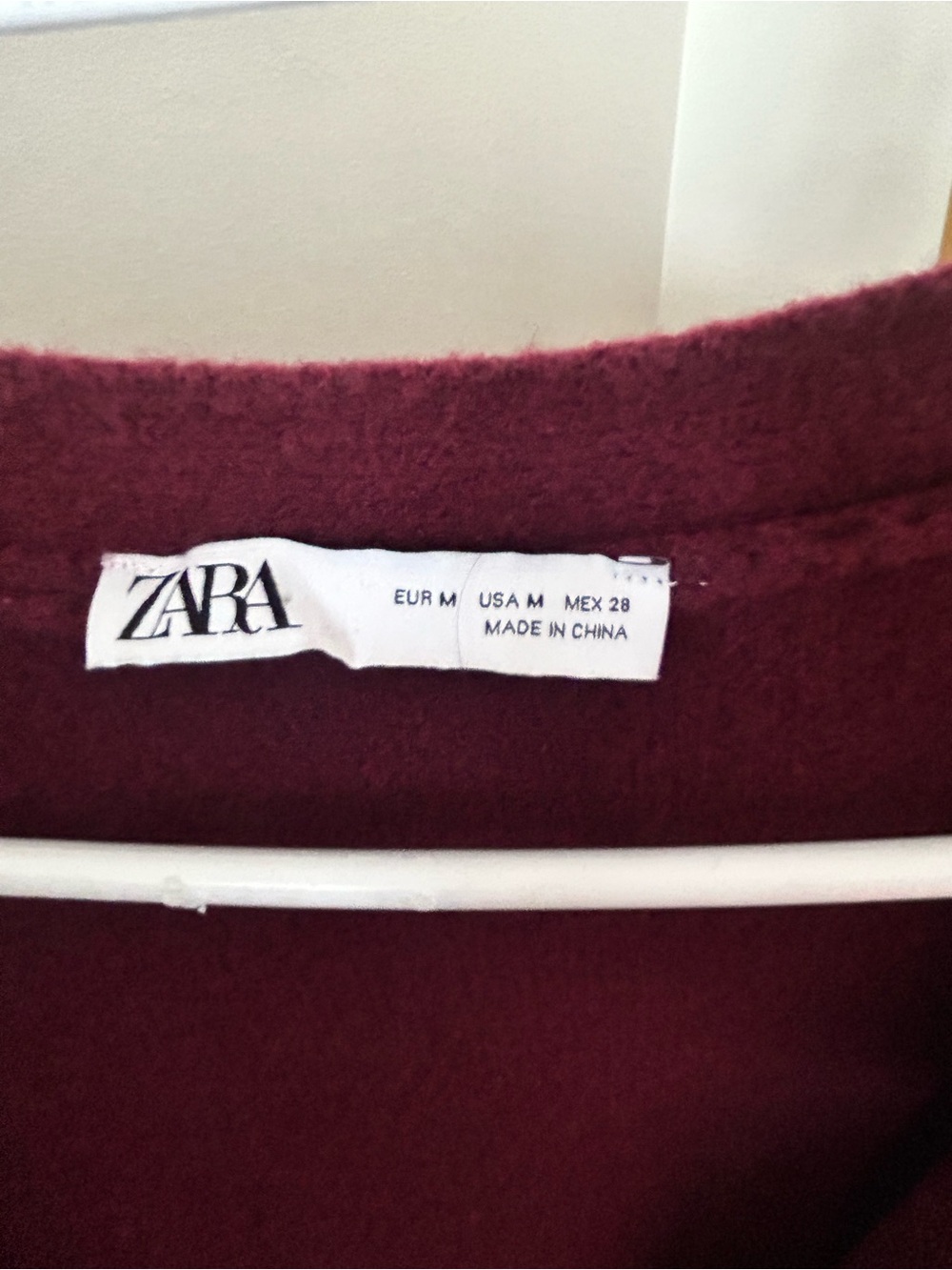 Zara Deep Wine Button-Front V-Neck Cardigan - Picture 6 of 6